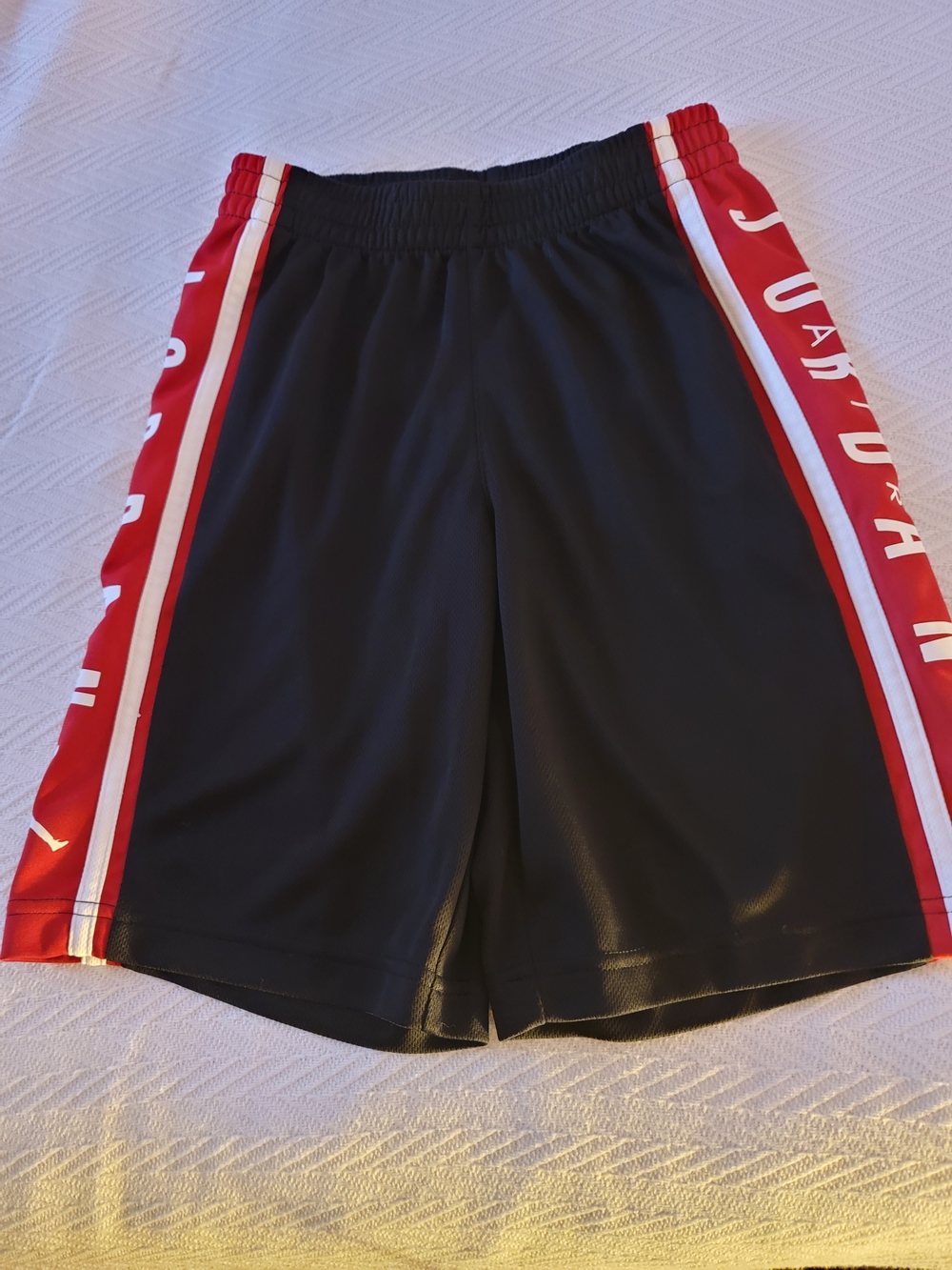 Jordan Black Shorts with Red & White Side Logos